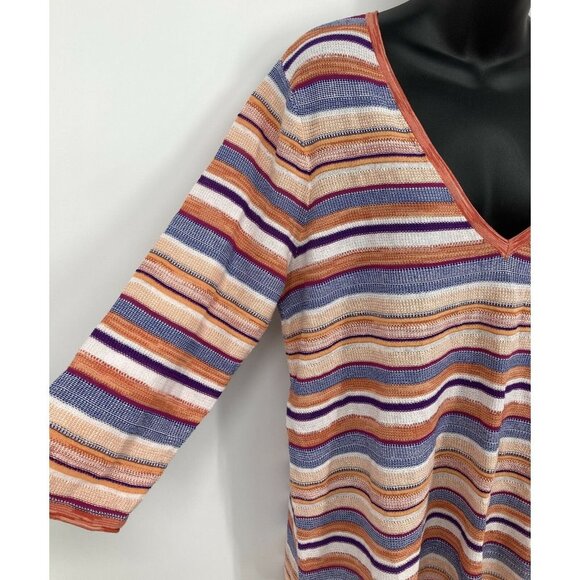 Chicos 3 Extra Large XL Tunic Linen Top Blouse - Picture 3 of 9